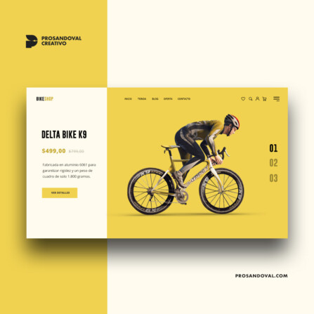 Diseno tienda de accesorios para bicicletas