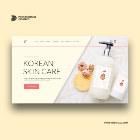 Diseño tienda online cosmética coreana