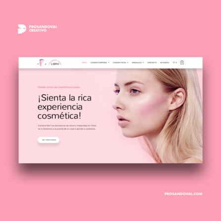 Diseño tienda online cuidado de la piel