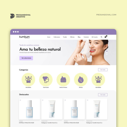 Diseño tienda online de cosméticos coreanos
