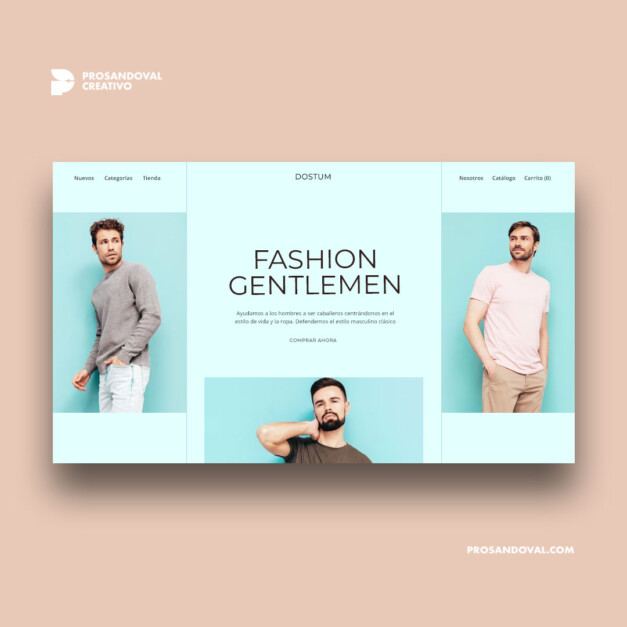 Diseno tienda online de moda y ropa de hombre