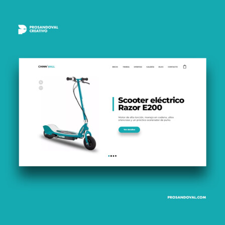 Diseño tienda online de monopatín eléctrico