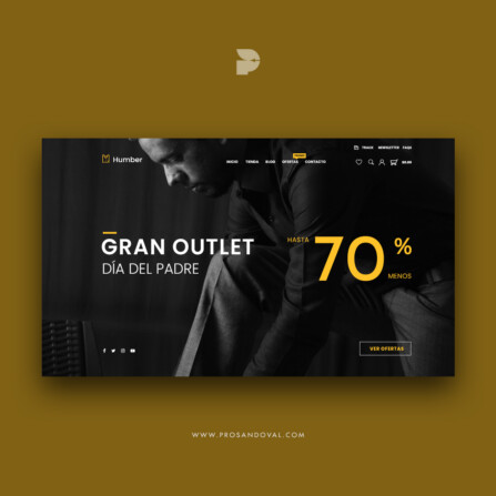 Diseño tienda online de ropa de hombre