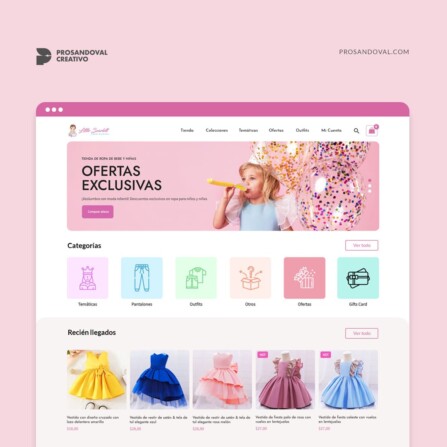 Diseño tienda online de ropas de bebés y niñas
