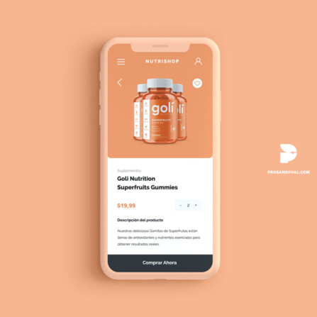 Diseño tienda online de vitaminas y minerales