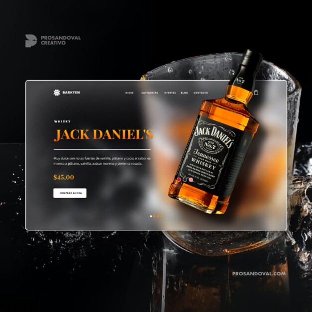 Diseño tienda online de whisky página web ecuador