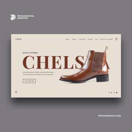 Diseño tienda online para botines