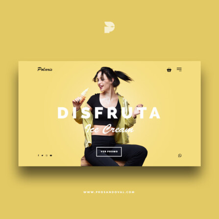 Diseño tienda online para vender helados