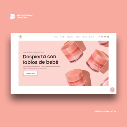 Diseño tienda online para vender productos coreanos