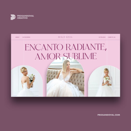 Diseno tienda online para vestidos de novias