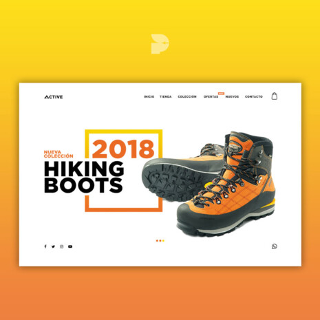 Diseño tienda online de zapatos Active store