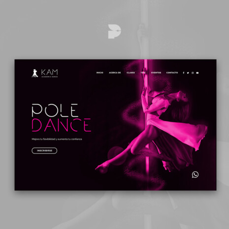 Diseño página web para pole dance Kam