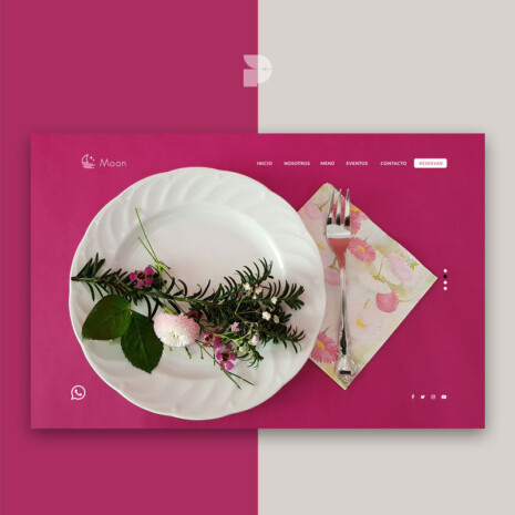 Diseño página web para servicios de comida Moon