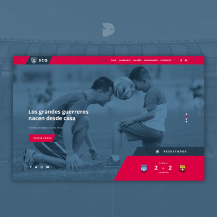 Diseño página web para club deportivo Scq