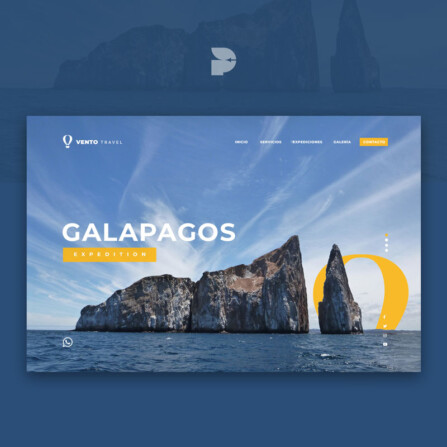 Diseño página web para reservas de viajes Vento travel