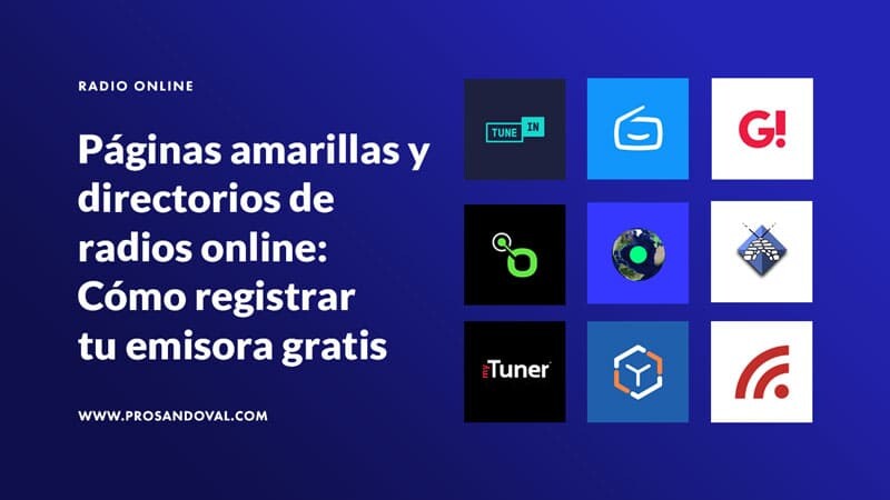 Paginas amarillas y directorios de radios online - Como registrar tu emisora gratis