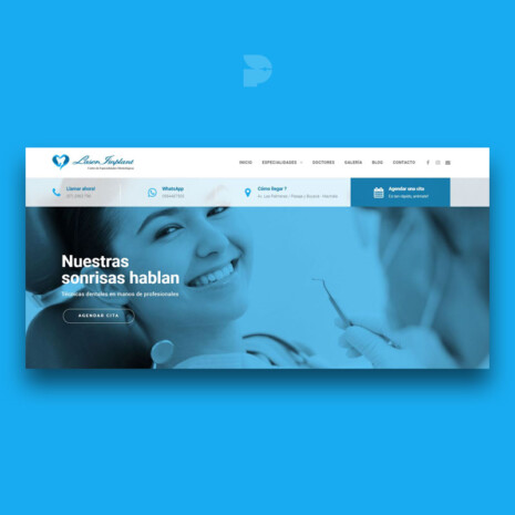 Diseño página web para odontólogos Laserimplant Machala Ecuador