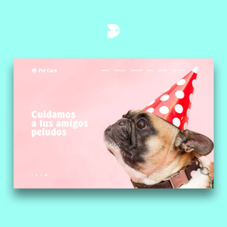 Diseño página web cuidado de mascotas Pet Care
