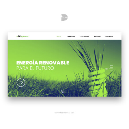 Diseño pagina web ecológico Eccopower ambiental