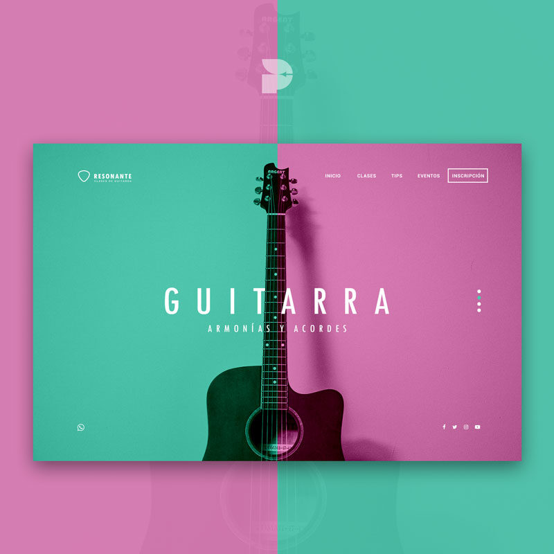 Diseño página web para academia Resonante