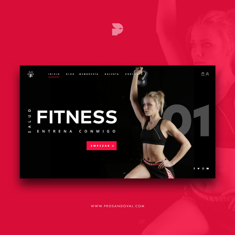 DiseƱo pagina web para fitness club ordenador