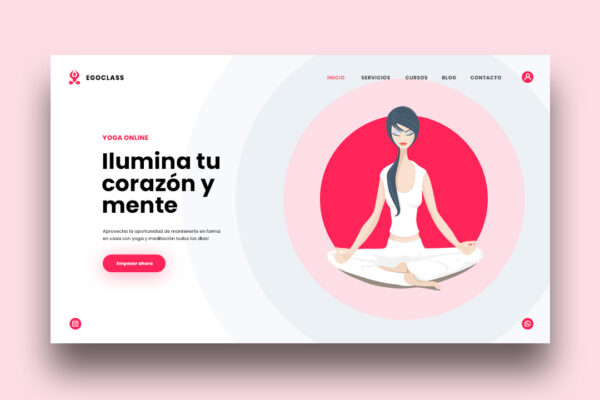 Diseño página web para yoga online Diseño página web para yoga online