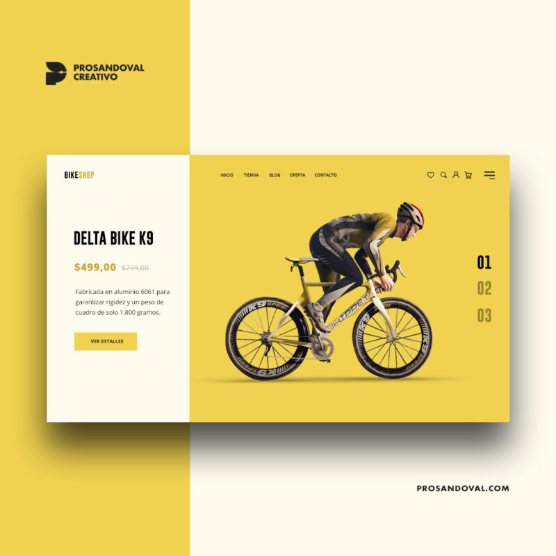Diseno tienda de accesorios para bicicletas