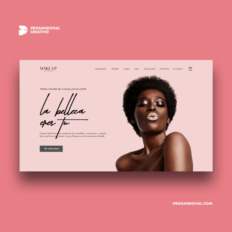 Diseño tienda online de maquillaje makeup