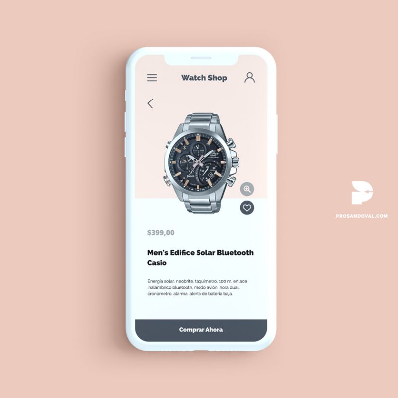 Diseño tienda online de relojes